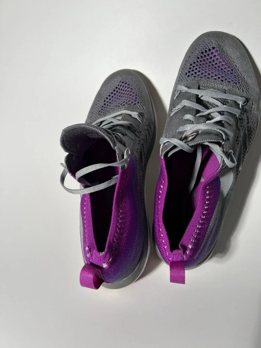 Nike Free Focus Flyknit Training Shoes Gray Purple Women’s 7.5 844817-003